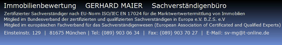 Immobilienbewertung M�nchen + Zertifiziert nach DIN 17024